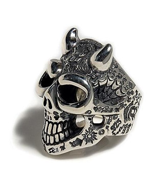 Graffiti Demon Master Skull Ring